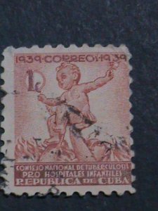 ​CUBA 1942 ALMOST 80 YEARS OLD- VERY OLD USED CUBA-STAMP-VERY FINE