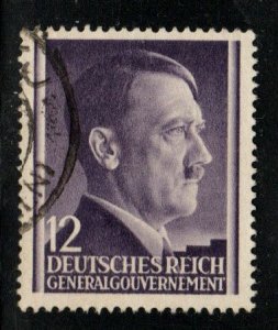 Poland Scott N80 German occupation WW2 Hitler Used stamp