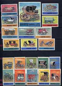 Match Box Labels -  Complete set of 20 + 1 Carriages (Eur...