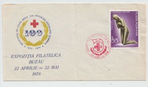 1976 ROMANIA COVER RED CROSS NURSE SPECIAL MARKING USED POST 