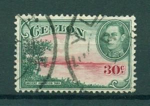 Ceylon sc# 285 used cat value $3.75