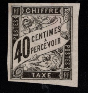 French Colonies Scott J10 MH* Imperforate postage due stamp