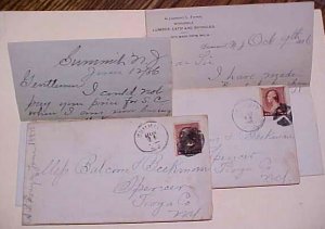 US COVER WITH LETTER x2 SUMMIT NEW JERSEY 1886