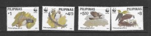 BIRDS - PHILIPPINES #2094-7  EAGLES  WWF  MNH