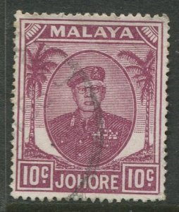 STAMP STATION PERTH Johore #138 Sultan Ibrahim Used 1949-1955