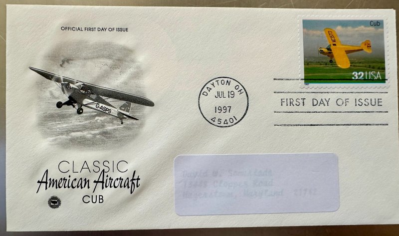 US Classic American Aircraft set of 4 FDC's PCS 1997