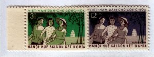 NORTH VIET NAM Sc 162-3 NH ISSUE OF 1961 - WOMEN'S DAY