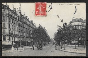 France Postcard 1908 Paris VII., Avenue Duquesne, VF Posted