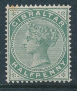 Gibraltar 1887 Half Penny Dull Green SG 8 Mint Hinged