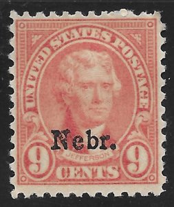 US #678 9c Jefferson ~ MHR