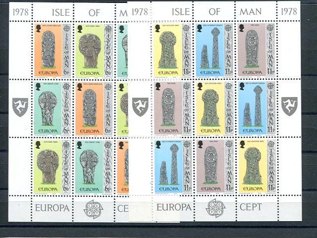 Isle of Man 1976 and 1978 Europa sheets VF NH