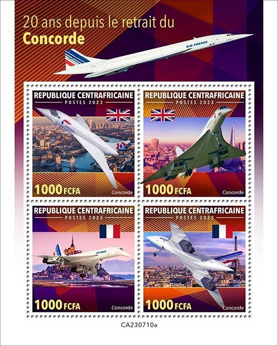 C A R - 2023 - Concorde Retirement - Perf 4v Sheet - Mint Never Hinged