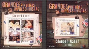 Guinea Bissau 2015 Art Paintings Edouard Manet sheet + S/S MNH