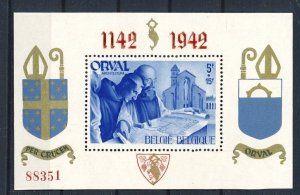 BELGIUM 1942 Plans of Orval Abbey (1 Sheet) MNH CV$22