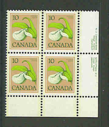 Canada Sc. # 786 perf 13 X 13 1/2 f-vf mnh Inscription block