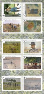 Belgium 2024 MNH Stamps Booklet Art Paintings Agriculture Village Cows Cattle