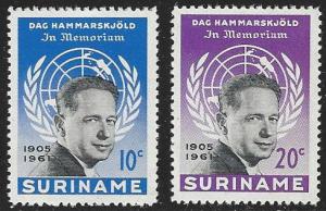 Suriname #301-302 Mint Lightly Hinged Full Set of 2