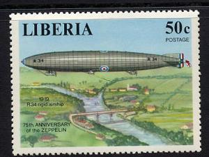 Liberia #806 mint, Zeppelin