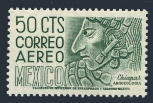 Mexico C220E, MNH. Mi 1028C. Air Post 1960. Chiapas, -Mayan bas-relief profile.