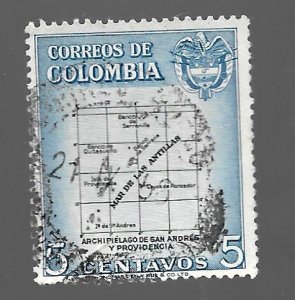 Colombia 1956 - U - Scott #649 *