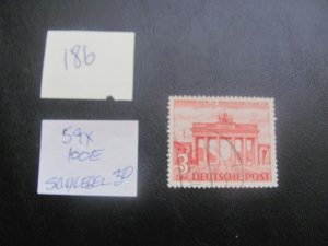 Berlin 1949 Used Signed Schlegel MI.59X watermark X VF/XF 100 EUROS (186)