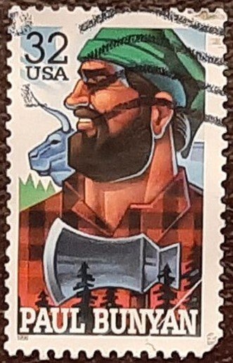 US Scott # 3084; used 32c Folk Heroes from 1996; FVF centering; off ppr