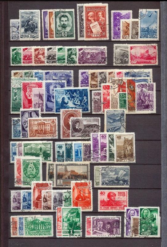 RUSSIA 1940s/50s Used+Sheets Collection(Appx 850+Items) High Value KM818
