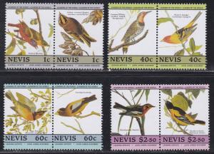 Nevis # 407, 409, 411 & 414, Birds, Audubon, NH