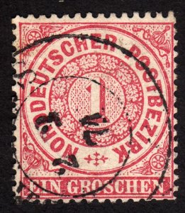 1869, North German Confederation 1Gr, Used, Sc 16