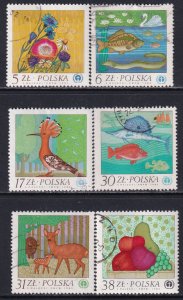 Poland 1983 Sc 2556-61 Human Environment U N Conference Stockholm Stamp Used