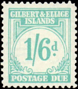 Gilbert & Ellice Islands #J1-J8, Complete Set(8), 1948, Hinged