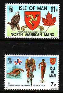 Isle of Man-Sc#139-40- id5-unused NH set-Sports-Commonwealth Games-1978-