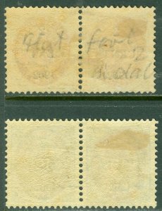 EDW1949SELL : DANISH WEST INDIES 1902 Scott #24 + 24a, 25 + 25a pairs VF Mint OG 