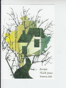 2016 Kosovo Think Green - Europa SS (Scott NA) MNH