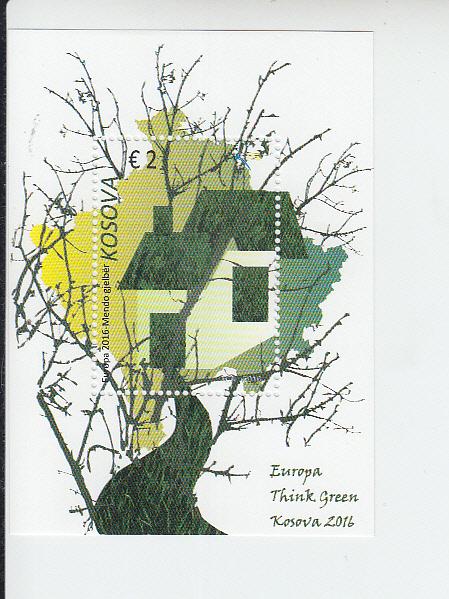 2016 Kosovo Think Green - Europa SS (Scott NA) MNH