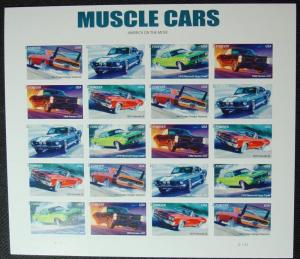 US #4743-4747 MNH Pane of 20, Muscle Cars