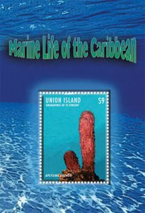 Union Island 2013 - Marine Life of the Caribbean - Stamp Souvenir sheet - MNH