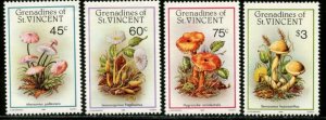 ST. VINCENT GRENADINES Sc#533-536 1986 Fungi Complete Set OG Mint NH