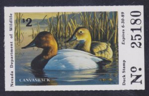 State Hunting/Fishing Revenues - NV - 1988 Duck Stamp - NV-10 - MNH