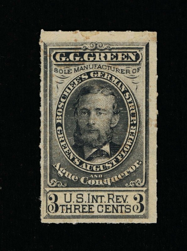 GENUINE #RS93d PRIVATE DIE G.G. GREEN MEDICINE ROULETTED ON WMK-191R PAPER 14472