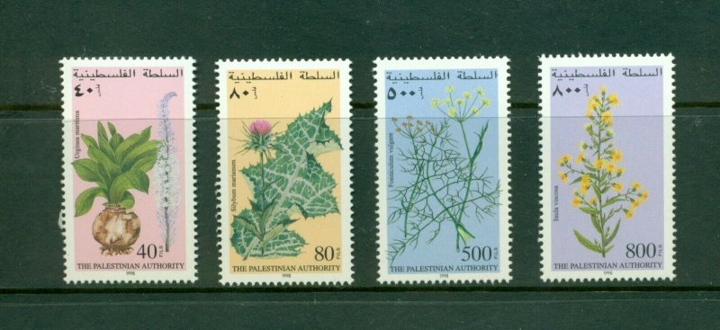 Palestine #80-83  (1998 Medicinal Plants set) VFMNH CV 5.05