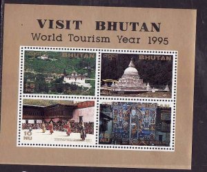 Bhutan-Sc#1105-unused NH sheet-World Tourism Year-1995-