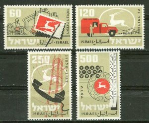 Israel # 150-53 Postal Activities (4) Mint NH