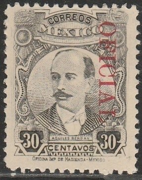 MEXICO O161, 30¢ OFFICIAL, UNUSED, H OG. F-VF.