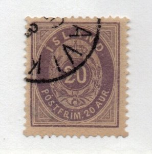 Iceland - Sc# 13 / Facit # 14b Used (late cncl) /Jay Smith Cert. -   Lot 0923340