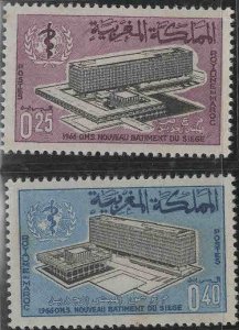 Morocco Scott 142-143 MNH** 1966 WHO HQ stamp set