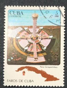 CUBA Sc# 2614  LIGHTHOUSES  Carapachibey 5c  1983  used cto