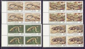 CHRISTMAS ISL. 112-15 MNH 1981 REPTILES BLOCKS