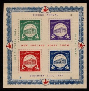 1935 US Cinderella 2nd Annual New England Hobby Show December 3-7, 1935 MNH