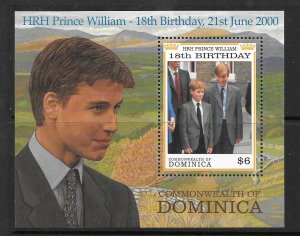 DOMINICA SGMS2829 2000 PRINCE WILLIAM   MNH